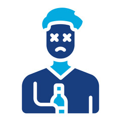 Alcoholic icon vector image. Can be used for Homeless.