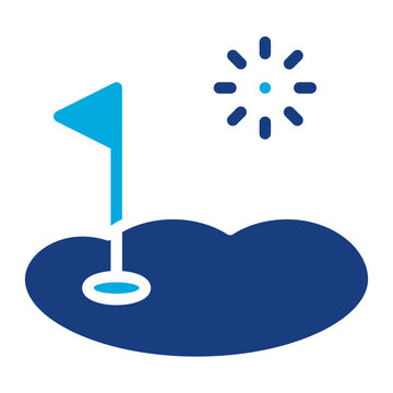 Desert Course icon vector image. Can be used for Golf.