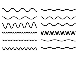 Wavy lines, seamless background Vector illustration of river wave lines for design.