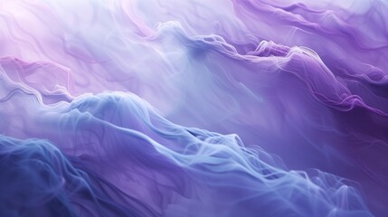A fluid abstract background with a delicate mix of lavender and icy blue, creating a serene, dream-like ambiance. - obrazy, fototapety, plakaty