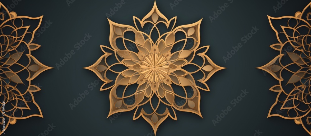 Wall mural Islamic Arabic Ornament Border Abstract Background