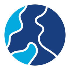 Earth icon vector image. Can be used for Global Warming.