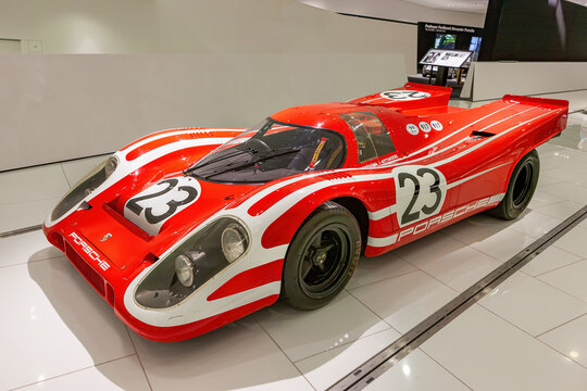 STUTTGART, GERMANY - JULY 15, 2012: The Porsche 917 KH Coupe 1969 in Porsche Museum.