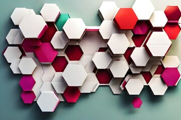 Digital hexagon abstract background 