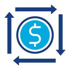 Cash Flow icon vector image. Can be used for Crisis Mangement.