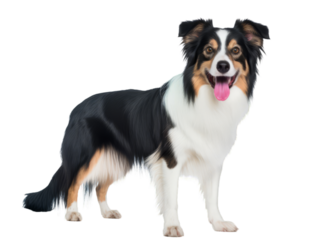 Border Collie Dog isolated on white background