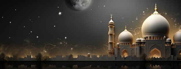 Islamic Background of Ramadan Kareem mosque - obrazy, fototapety, plakaty
