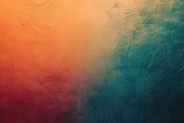 Abstract color gradient with film grain texture for graphic design. - obrazy, fototapety, plakaty