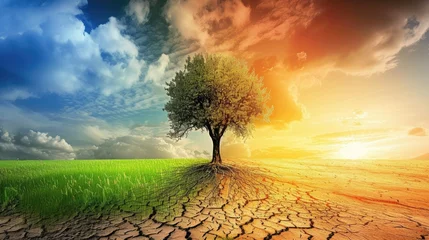 Fotobehang Visualizing Climate Change: Capturing Environmental Shifts © Mike