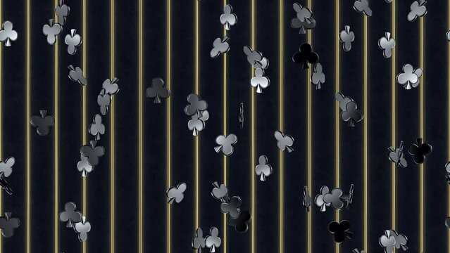 Clubs poker loop tile Background Swirl. This Wallpaper of the Clubs Playing Card Symbol is loopable and tileable.