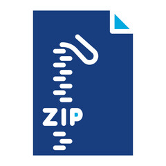 Zip icon vector image. Can be used for Documents And Files. © SAMDesigning