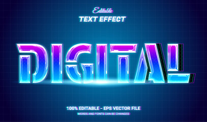 Obraz premium digital editable text effect