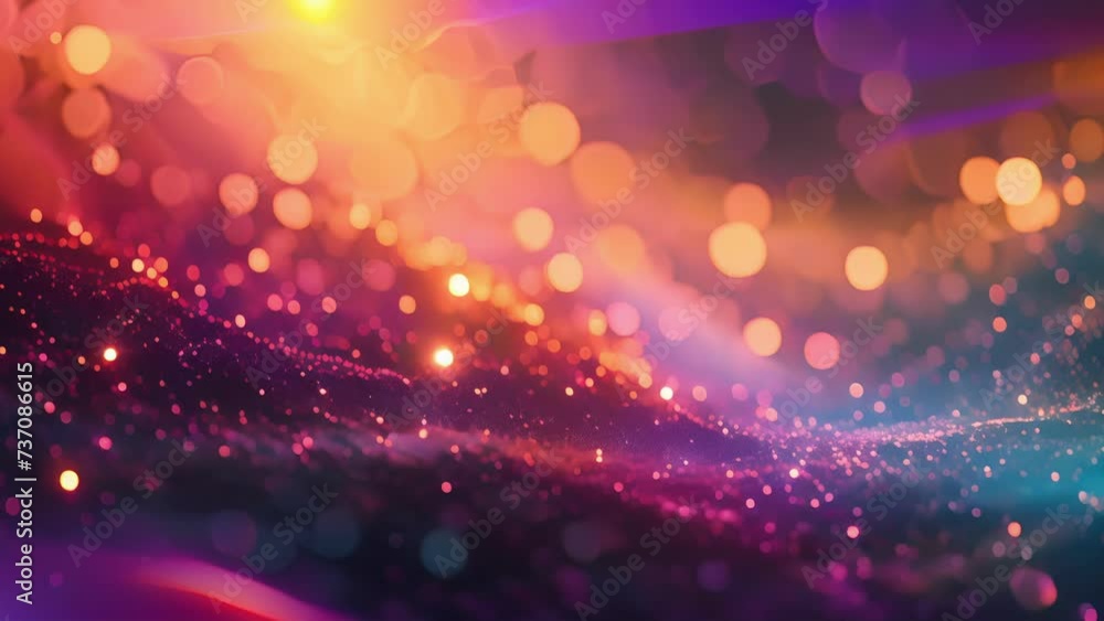 Poster a digital landscape of vibrant colors and dynamic shapes each representing the path of a photon as i