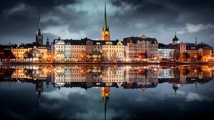 Fototapete Stockholm Reflection