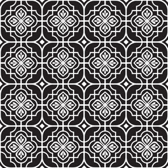 Fototapeta premium Abstract seamless pattern. Ornamental floral damask ornate background. Vector illustration