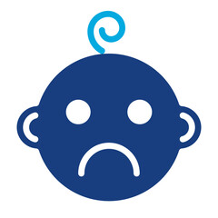Angry Baby icon vector image. Can be used for Maternity.