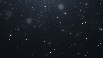 Fototapeta premium Futuristic flying space dust. Magic particles in infinite. Technology glitter dots with bokeh effect. Space snow on background. 3d rendering.