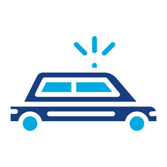 Police Car icon vector image. Can be used for Crime Investigation.