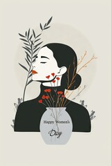 Women's Day Minimalistic Design: Empowerment and Elegance