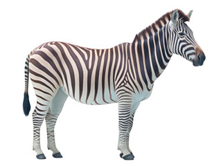 Obraz premium Zebra isolated on white background