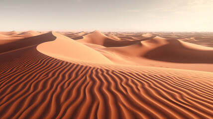 Fototapeta na wymiar Sand waves in the desert