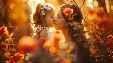 Cherished Moments: Mom and Daughter Captured in Time