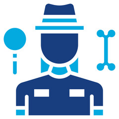 Obraz premium Archaeologist Female icon vector image. Can be used for Archeology.