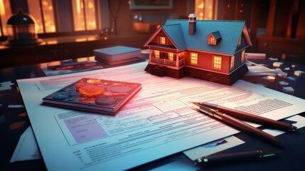 the elements of a legal strategy for buying a house with an image depicting contracts, legal documents, and key legal considerations