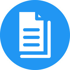 Fototapeta premium Documents Flat Circle Icon