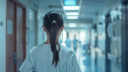 Caring Glance: Portrait of a Nurse in Hospital