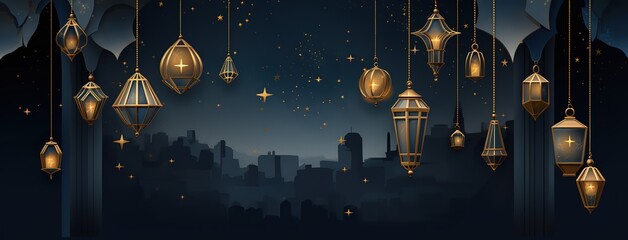 lantern background for ramadan kareem,