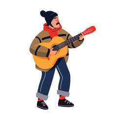 man playing guitar