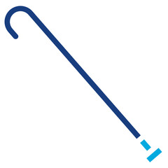 Walking Stick icon vector image. Can be used for Nursing Home.