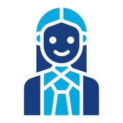 Female Manager icon vector image. Can be used for Staff Management.