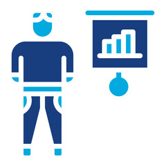 Meeting Presentation icon vector image. Can be used for Staff Management.