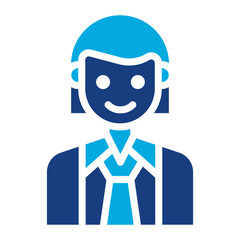 Staff Female icon vector image. Can be used for Staff Management.