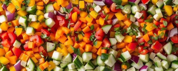 background vegetable salad closeup.