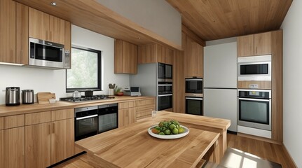 Stylish Appliance Ensemble in a Modern Kitchen Setting ,modern kitchen interior with kitchen