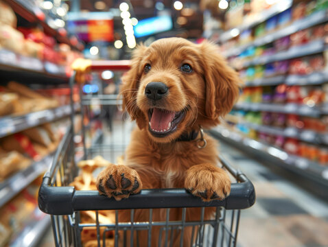Dog food shopping sale
