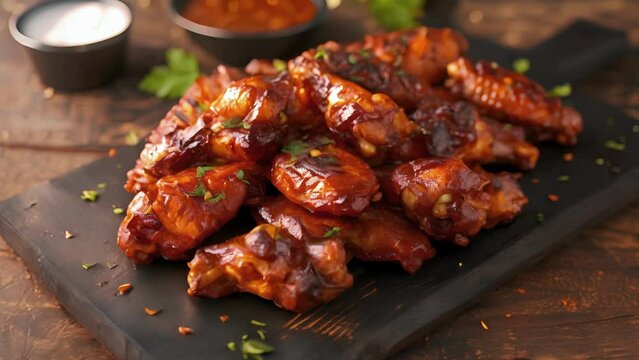 These wings are like a firework show in your mouth an explosion of heat and flavor that will keep you coming back for another bite.