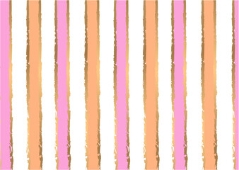 Modern Chic Stripe Background Vector Design. Abstract geometric background design with vertical gold stripes and pastel stripes.  Pink and gold lines pattern.