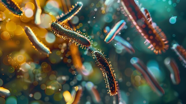 Microoragnism made with Ai generative technology