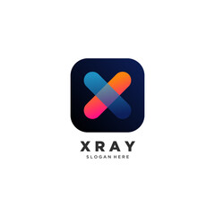 X logo design company gradient colorful
