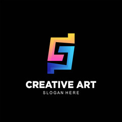 Branding logo icon colorful gradient design