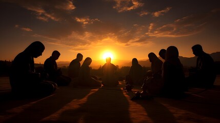 Prayiers Reunited At Sunset For Ramadan