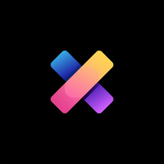 Letter logo design colorful gradient