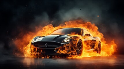 Supercar fire