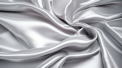 A Close-Up View of Elegant Silky White Fabric