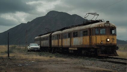 old train on the railway