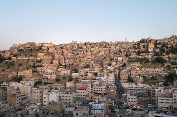 Captivating skyline of Amman, Jordan traditional houses atop a picturesque hill - 737103430